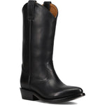 Three-quarter view of Frye Billy Pull On Boot in Black