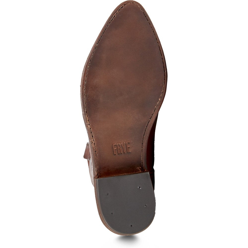 Outsole view of Frye Billy Pull On Boot in Cognac