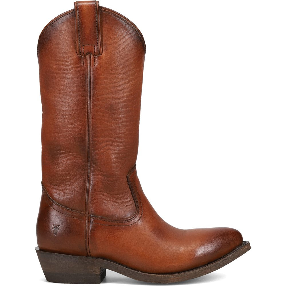 Side view of Frye Billy Pull On Boot in Cognac