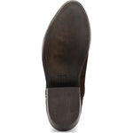 Outsole view of Frye Billy Short Boot in Chocolate