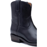 Close-up view of stitching on Frye Billy Short Boot in Black