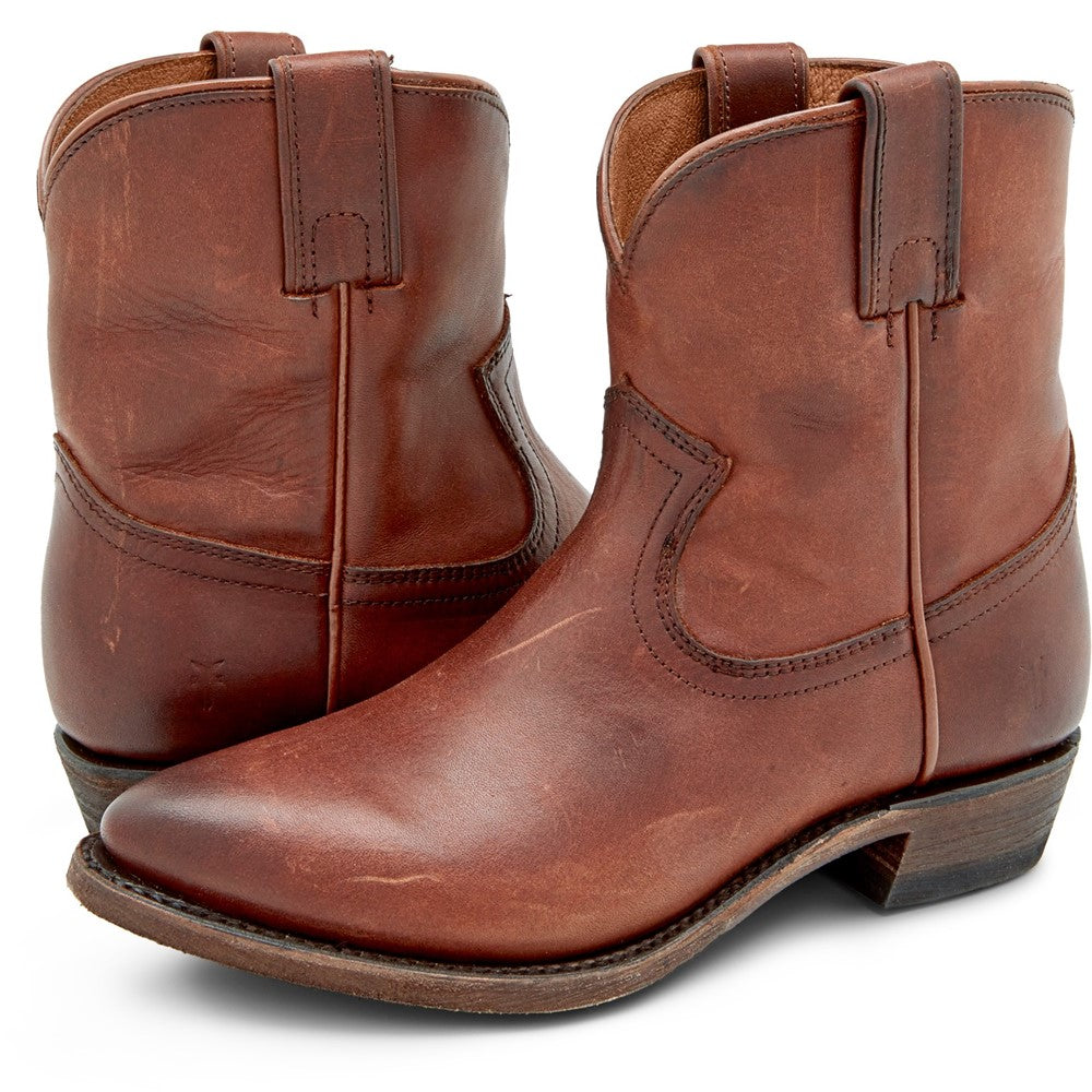 Crossed pair view of Frye Billy Short Boot in Cognac
