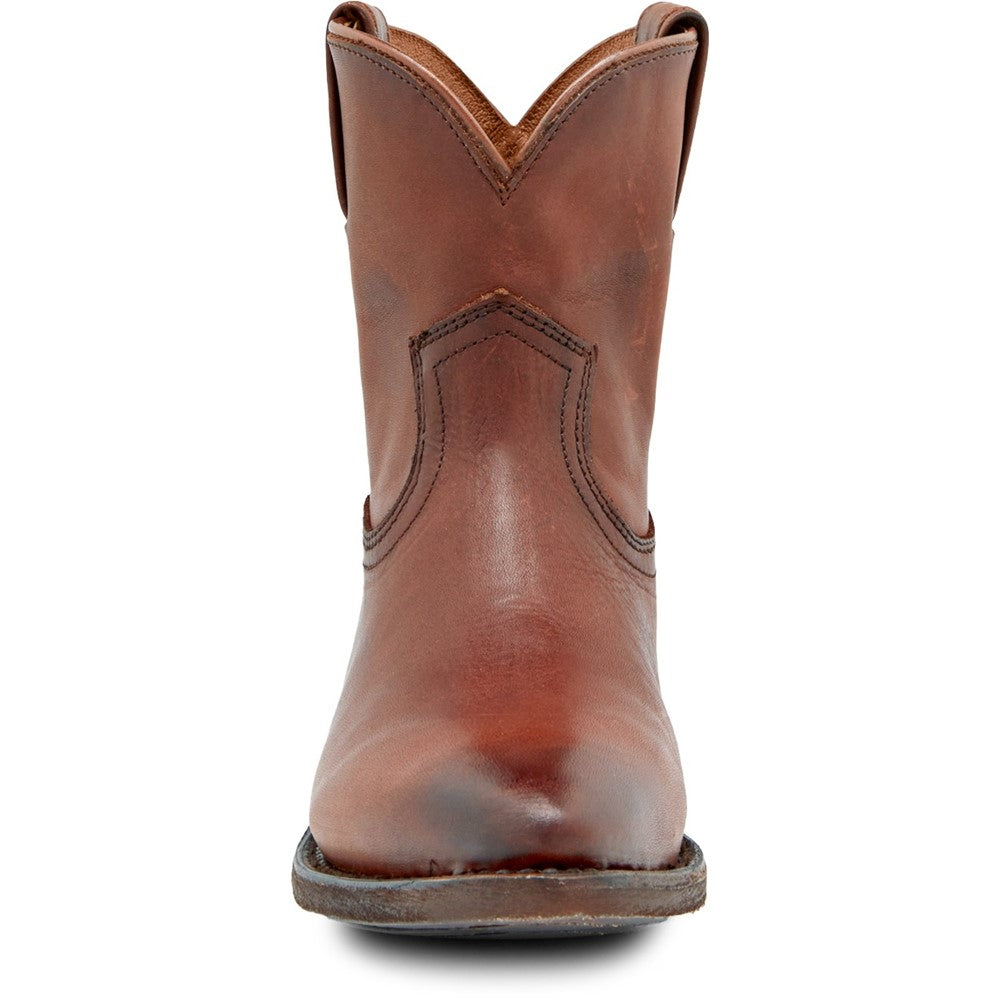 Front view of Frye Billy Short Boot in Cognac
