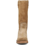 Front view of Frye Campus 12R Suede Boot in Tan