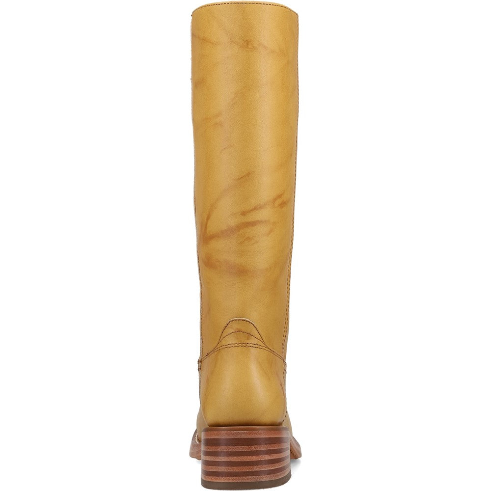 Back view of Frye Campus 14L Boot in Banana