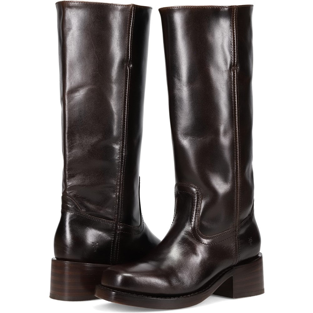 Crossed pair view of Frye Campus 14L Boot in Bourbon