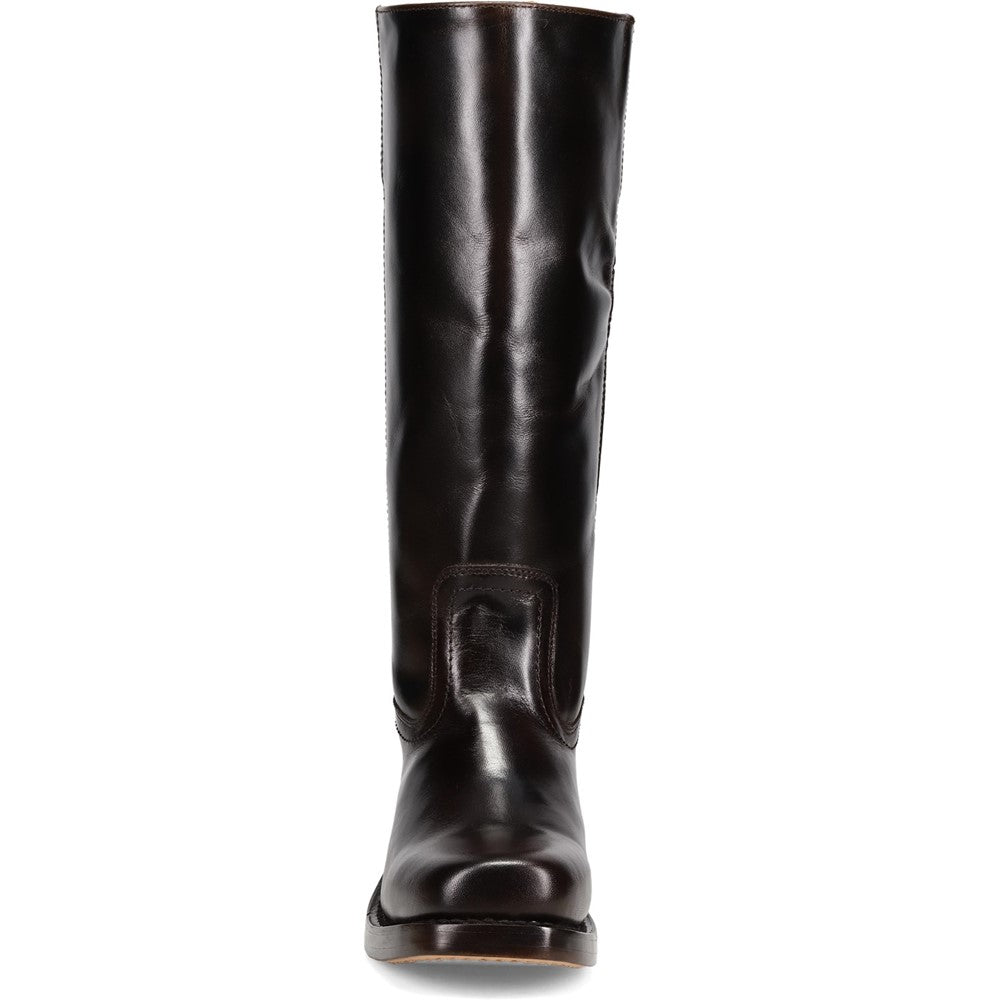 Front view of Frye Campus 14L Boot in Bourbon