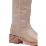 Close-up view of stitching on Frye Campus 14L Boot in Eucalyptus