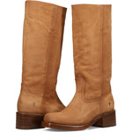 Crossed pair view of Frye Campus 14L Boot in Light Brown