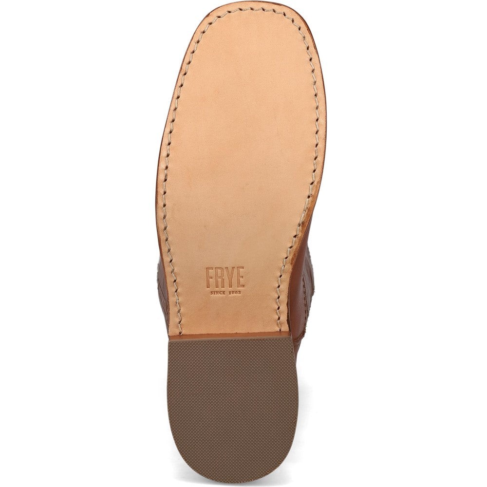 Outsole view of Frye Campus 14L Boot in Tan