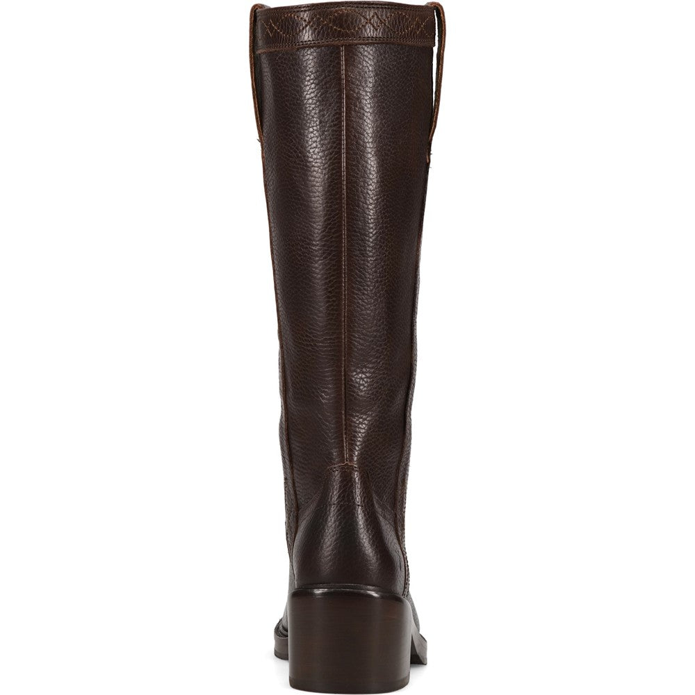 Back view of Frye Kate Pull On Boot in Dark Brown