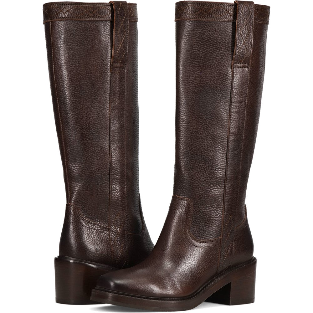 Crossed pair view of Frye Kate Pull On Boot in Dark Brown