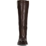 Front view of Frye Kate Pull On Boot in Dark Brown
