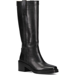 Three-quarter view of Frye Kate Pull On Boot in Black