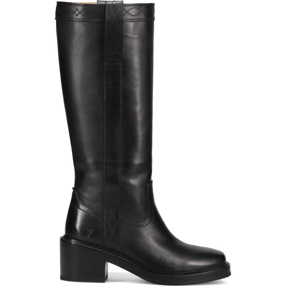 Side view of Frye Kate Pull On Boot in Black