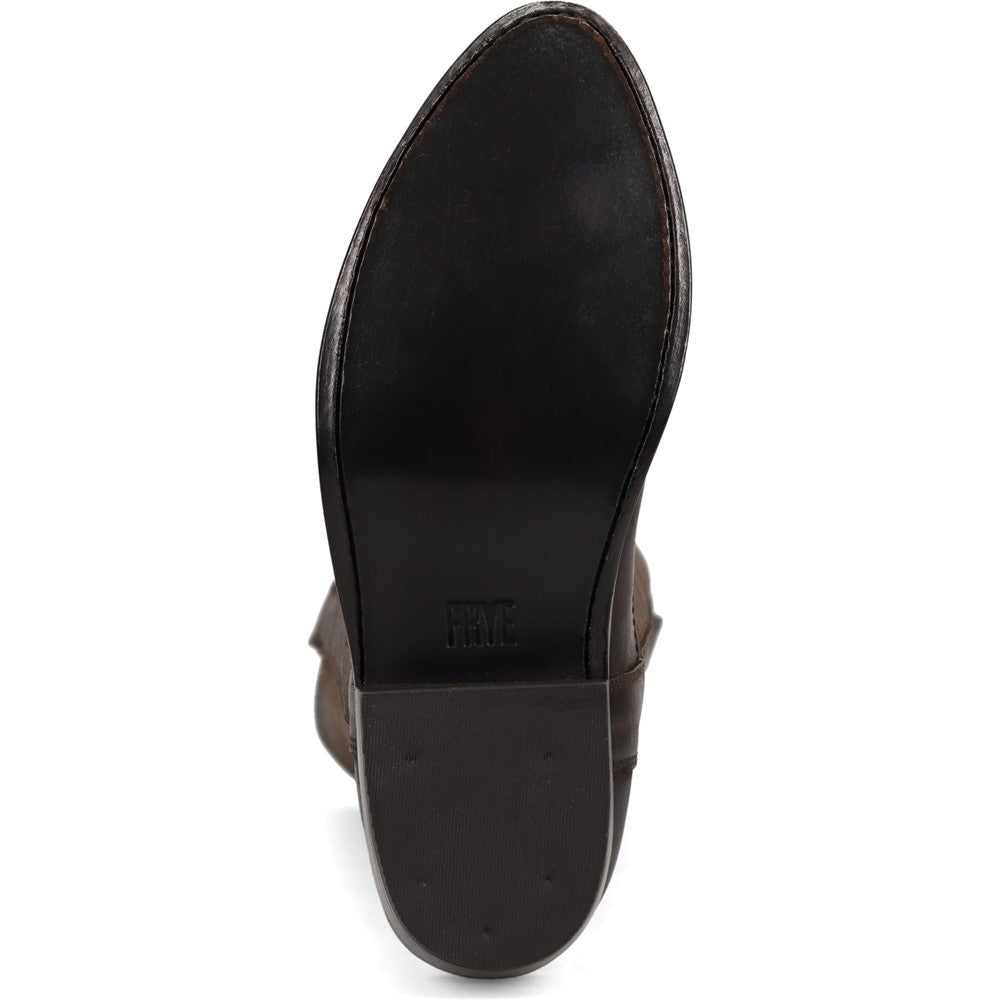 Outsole view of Frye Billy Softy Tall Boot in Brown